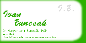 ivan buncsak business card